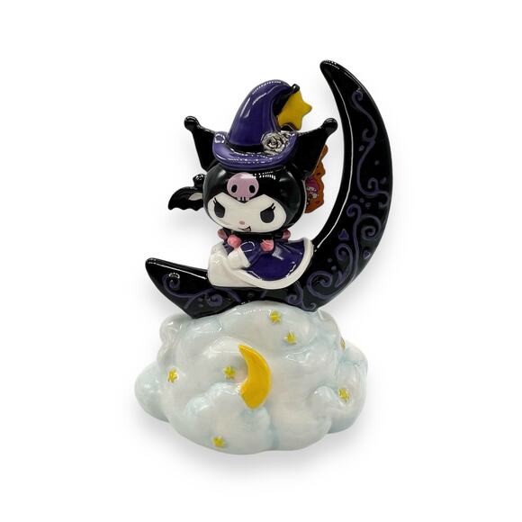 NWT Kuromi Ceramic Figurine - Halloween Witch on Moon & Cloud - Cute HK - Picture 6 of 6